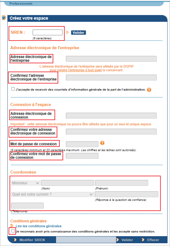 Début d